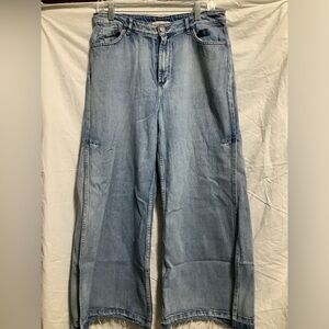 Seven7 Light Blue Wide Leg Flare Jeans